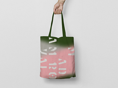 Madam Royal Swag art bag design graffiti gray green logo logotype pink stencil tote totebag type typogaphy