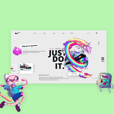 Nike branding design flat logo nike typography ui ui ux ux vector web website