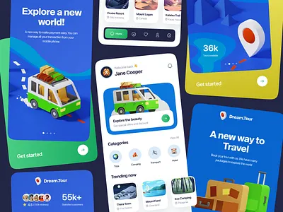 Travel App Concept travelapp ui uidesign ux vacationapp webdesign