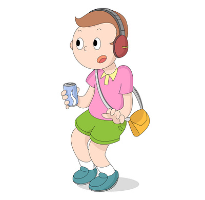 Headphone man character character design design illustration illustrator vector vector art