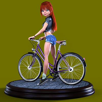 Bike Doll 3D Rendering 3d art 3d artist 3d render 3d rendering cg lamst realistic 3d renderhub renders