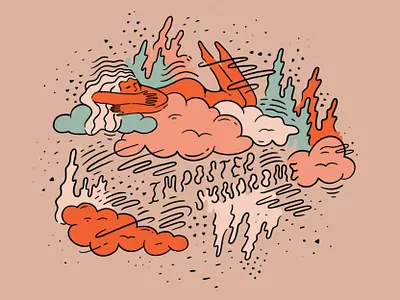 Imposter Syndrome clouds colorful design doodles future is female graphic design hand drawn illustration imposter syndrome lettering women women empowerment women illustrators women of illustration