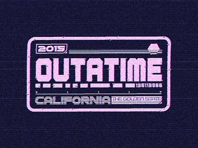 California Cyberpunk 2015 2015 80s movies bttf california license plate california license plate cyberpunk delorean design geek great scott illustration licens plate old tech pop pop culture retro time travel vector