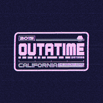 California Cyberpunk 2015 2015 80s movies bttf california license plate california license plate cyberpunk delorean design geek great scott illustration licens plate old tech pop pop culture retro time travel vector