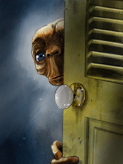 E.T. art artwork doodle fantasy illustration illustration art movie art procreate