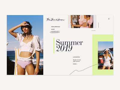 For Love & Lemons Lookbook Page Design Concept fashion lookbook uidaily uidesign uidesigner