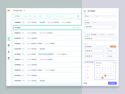 Manage Cattle Farm Design on Shutterstock app application calendar checkbox design dropdown filter form infographic list management radiobutton search status table tabs ui ux vector web design