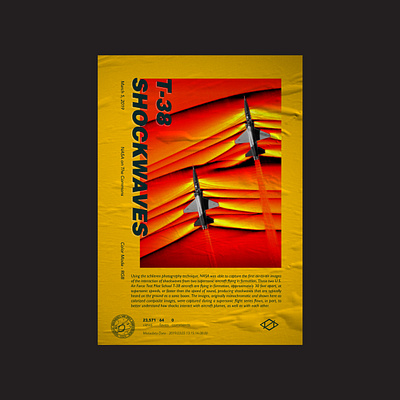 NASA T-38 Shockwaves Poster art direction branding design flat minimal poster design typography vector