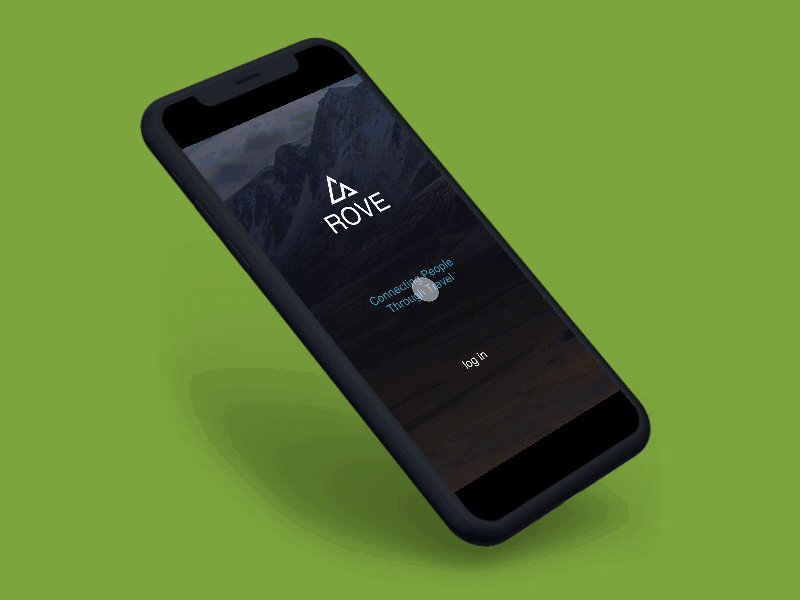 Rove Landing page travel travel app