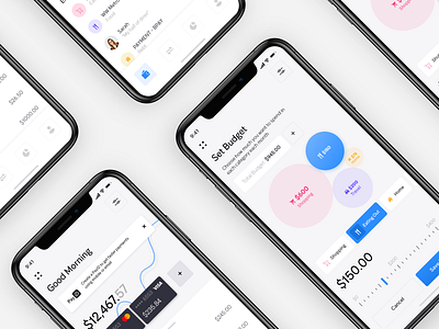 Banking App Concept app banking budget cards clean design finance interface iphone iphone app minimal mobile money phone search simple trading ui ux web