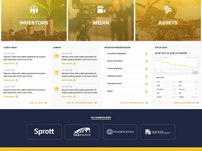 Volcanic - Gold Mining UI design animation branding creative design flat illustration illustrator minimal typography ui uiux