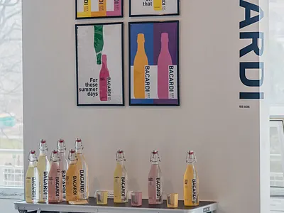 Bacardi Bar Exhibition branding design exhibition illustration logo packaging typography vector