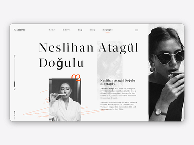 Fashion Actor actor clean clean ui concept design fashion fashion design gallery glasses heslinhan landing page minimal portfolio stars turkey ui ux web website