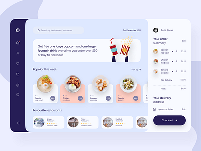 Food Delivery Dashboard UI Design app landing page app ui design appui dashboad dashboard app dashboard ui dashboard ui design design food food app food app ui food dashboard landing design landingpage pizza ui uidesign uidesigner uiux uiuxdesign