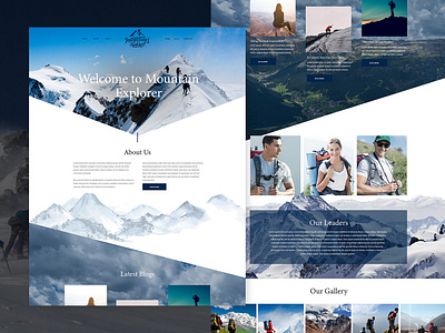 Mountains Explorer explorer mountains photoshop trekking ui web design