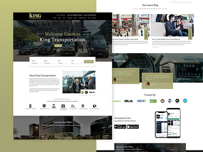 King car luxury photoshop rent transportation ui web design