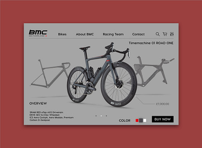 BMC SWITZERLAND product page bikes clean design switzerland ui ux web website