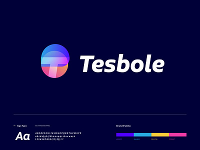 Tesbole logo design app brand brand identity brand identity designer branding branding agency business design system gradient illustration letter logo logo logo designer logo mark marketing agency modern logo design t letter logo technology visual identity