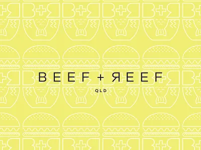 Beef + Reef Logo Pattern brand identity brand identity design brand identity designer branding branding design identitydesign logo logo design logodesign logos