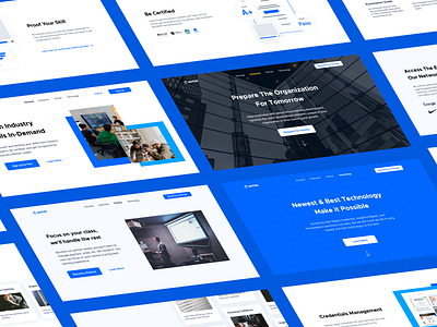 Sertiva Landing Page Block block blue certificate credential digital education landing page