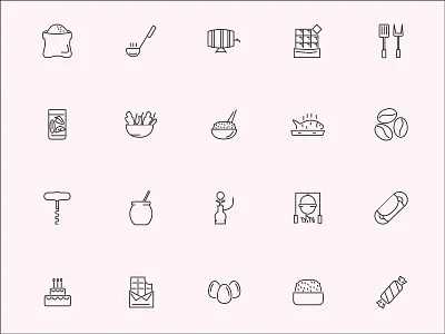Roicons - food icon set abstract abstract art design essential icons icons pack iconset modern roicons simple svg