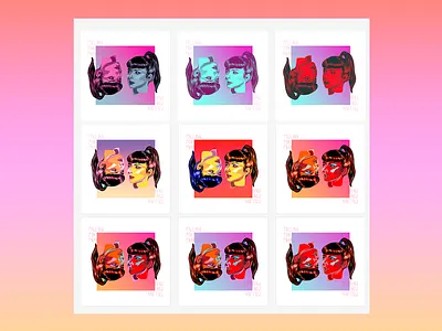 FALLING FOR FRANKIE 80s album cover artwork colours french illustration music neon neon colors paris photoshop singer vaporwave