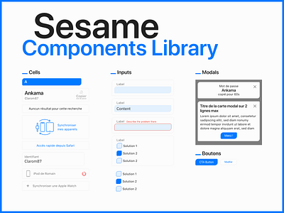 Sesame - Components library app components design system ios library sesame styleguide