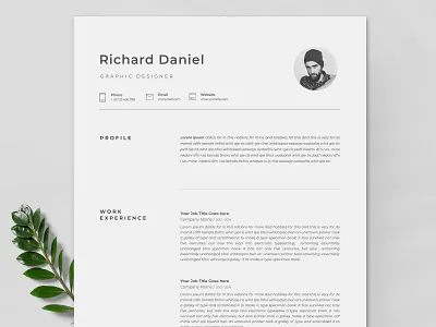 Resume Template / CV clean creative clean resume cover letter creative resume curriculum vitae cv template minimal minimal resume minimalist minimalist design modern modern resume modernism professional professional resume resume resume template template word word resume