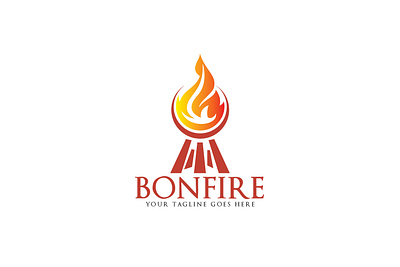 Bonfire vector logo design. Fresh Steak logo design. adventure barbecue bbq beef bonfire branding celebrate cook design festival fire food illustration illustrator logo restaurant steak vector vector art