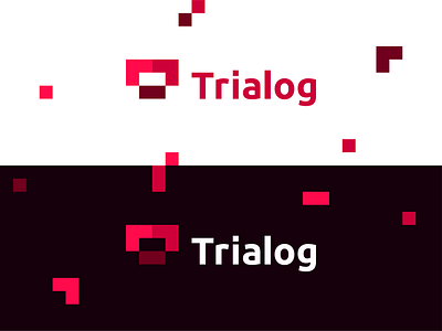 Trialog (TR / AI / Software dialog) logo design: T + modules ai artificial intelligence brand identity branding colorful construction creative dialogue between software dynamic evolution flat 2d geometric interactive it letter mark monogram logo design modules real time t tetris lego construction blocks tr vector icon mark symbol