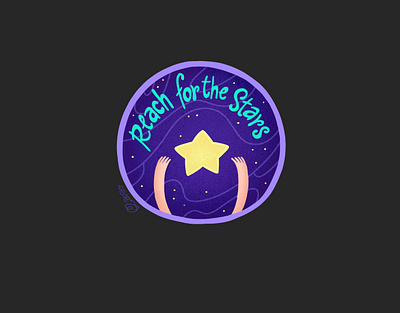 Reach for the Stars art artwork cute design digitalart graphicdesign illustration space stars stickerpack stickers vector