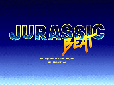 Jurassic Beat • A multiplayer experience 80s arcade game gaming gradient logo logo design logotype pattern retro texture typography