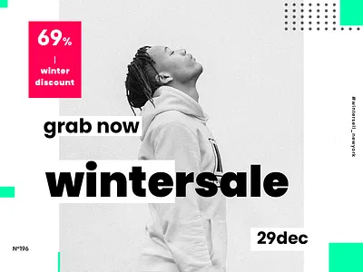 Winter Sale branding coloful design illustration photoshop typography ui ui ux design ux website concept