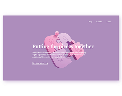 Design agency landing page concept design illustration ui ux web