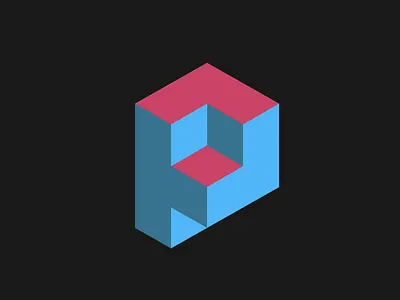 3D Logo Design branding design flat identity letter logo mark monogram p symbol type