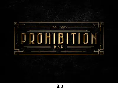 Logo design for Prohibition Bar artdeco bar classic illustrator literal logo logodesign nightclub old fashioned photoshop prohibition speakeasy vintage