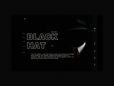 Black Hat black hack black ui black ux hacker ui home homepage ui black uiux ux web webdesign