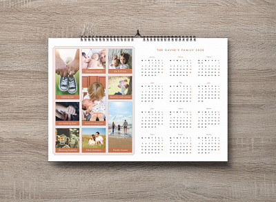 Free Family Wall Calendar 2020 Photography Template Design PSD free calendar 2020 free download free psd free psd template freebie photography template psd