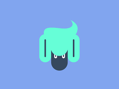 The GOAT 2d flat illustration simple