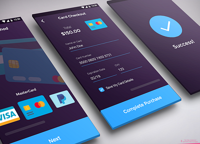 Daily UI Challenge - Credit Card Checkout app design ui ux web website