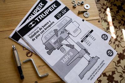 User Manual assembly drill graphic design instructional design instructional illustration instructions isometric manual metal step by step tech technical drawing technical illustration technology tools vector graphics woodworking