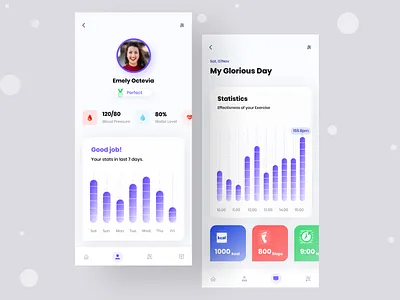 Fitness Tracker App design exercise fitness fitness app fitness tracker fitness trainer illustration ios app design mobile app design trainer typography ui uiux