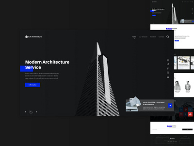 Architecture Office WebSite architecture clean design landing page ui ux uxdesign uı uıdesign web web design website