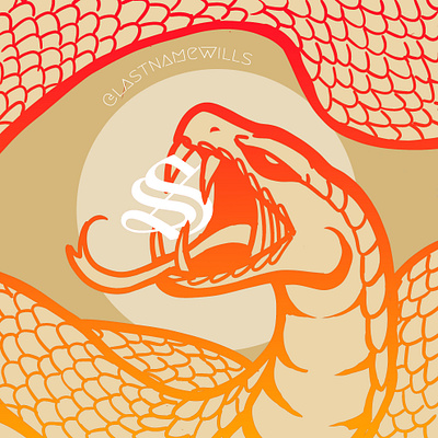 snake branding design flat illustration lifestyle