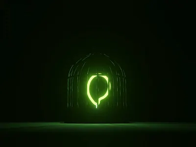 Gracious Cage 3d animation blender blender 3d blender3d cage gracious logo neon