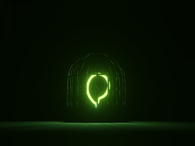 Gracious Cage 3d animation blender blender 3d blender3d cage gracious logo neon