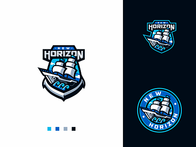 NEW HORIZON app brand and identity branding design esport esportlogo icon illustration logo vector