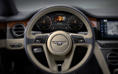 Bentley Continental GT HMI/Digital Dash automotive car design digital dashboard hmi interactive interface ui