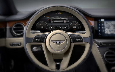 Bentley Continental GT HMI/Digital Dash automotive car design digital dashboard hmi interactive interface ui