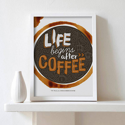 Coffee Type Decor design illustration quotes typography